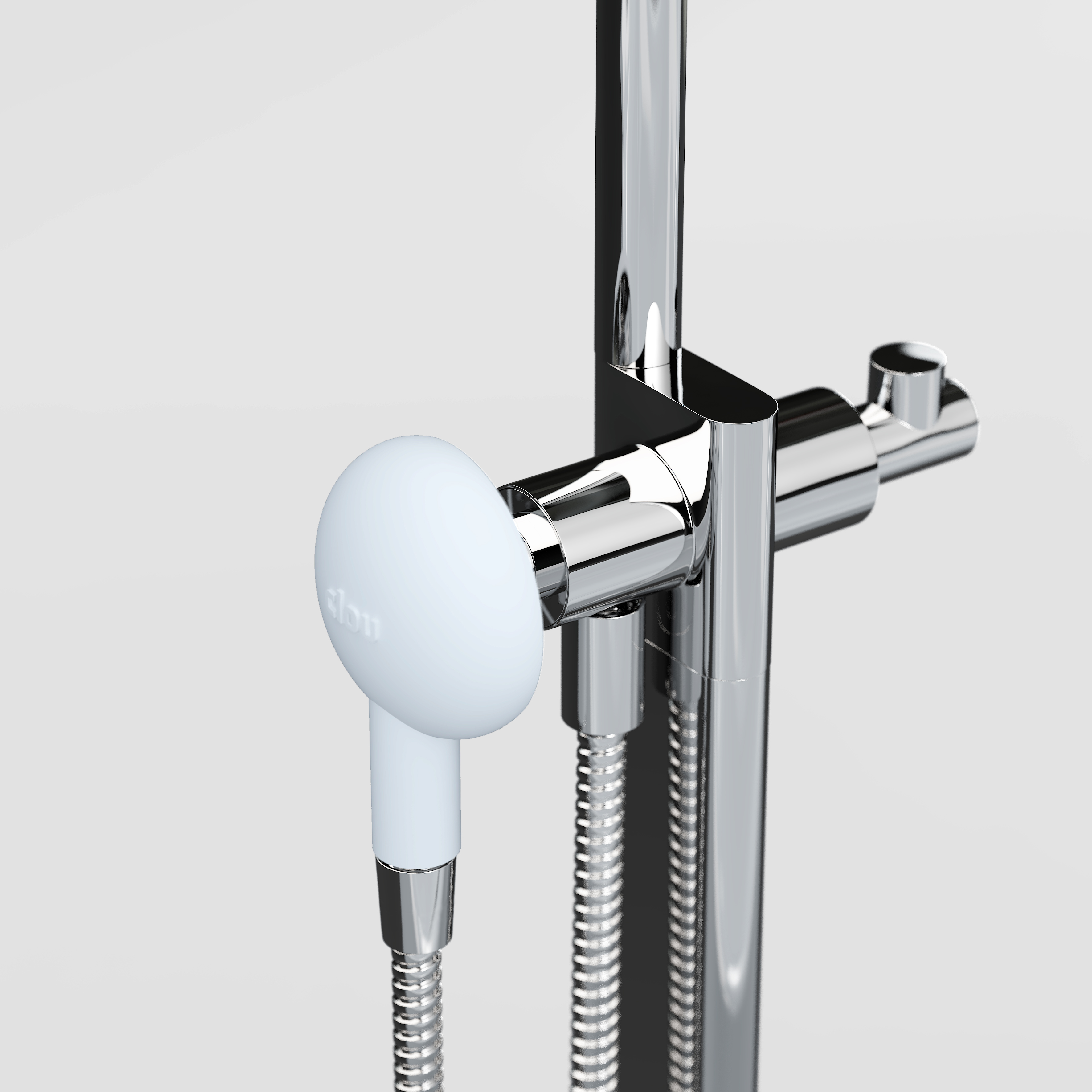 Clou Kaldur handdouche wit soft-touch 1/2" aansluiting CL/06.25000